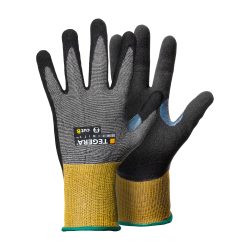 TEGERA Nitril-Handschuhe 8807-6 CRF-Technologie, Glasfasergarn, Nylon, Spandex, Nitrilschaum Größe 6 Grau, Gelb 6 Stück
