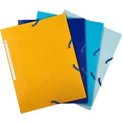 Exacompta BEE BLUE Dreiflügelmappe 55110E A4 Hoch PP (Polypropen) Recycelt Gummiband 24 (B) x 0,2 (T) x 32 (H) cm Farbig sortiert