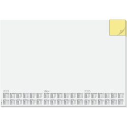 Sigel Schreibunterlage 2023, 2024, 2025 Papier Weiß Deutsch, Englisch, Französisch, Niederländisch 30 Blatt Packung mit 5 Blatt