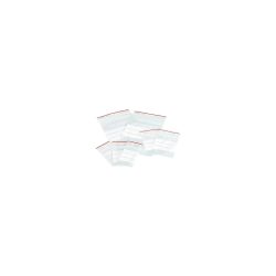 Wiederverschlussbeutel Beschriftungsstreifen Transparent 6 x 8 cm 100 Stück