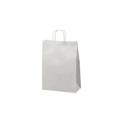Papiertüte Gewundener Griff 240 x 110 x 330 mm 8,7 L Weiss 250 Stück