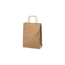Papiertüte Gewundener Griff 180 x 80 x 240 mm 3,5 L Braun 300 Stück