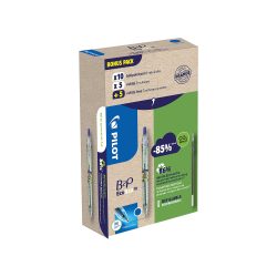 Pilot B2P Ecoball Kugelschreiber Mittel 0.4 mm Recycelt 86% mit 10 Stiften und 10 Minen