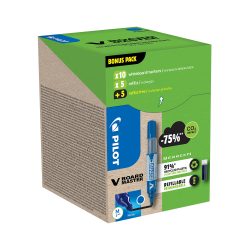 Pilot Whiteboard Marker Greenpack Blau 2,3 mm Packung mit 10 Markern und 10 Nachfüllungen