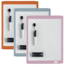 Nobo Wandmontierbares Magnetisches Whiteboard Mini 1915625 Lackierter Stahl Verschiedenfarbiger Rahmen 216 x 280 mm Weiss