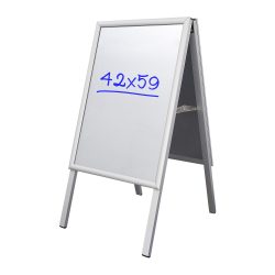 Office Depot Kundenstopper Basic A2 Silber 450 x 625 x 870 mm