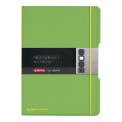 herlitz Notizbuch DIN A4 Kariert Kunstoff Grün Perforiert