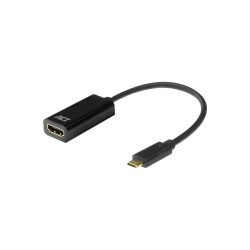 ACT USB-C Male HDMI-Adapter HDMI Female AC7305 Schwarz 15 cm