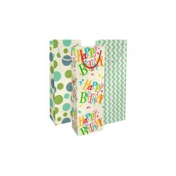 Braun & Company Papier Geschenktüten Mehrfarbig 120 (B) mm 4064-22412 / 4064-22409 / 4064-22420 3 Stück