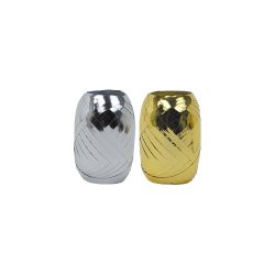Geschenkband Gold, Silber 5 mm (B) x 20 m (L) 2 Stück