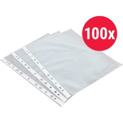 niceday Prospekthüllen A4 Transparent 40 Mikron PP (Polypropylen) Oben 11 Löcher 100 Stück