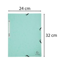 Exacompta Aquarel 3 Klappenmappe 55533E A4 Pressspan meliert 320 x 240 mm Pastellgrün 5 Stück à 250 Blatt