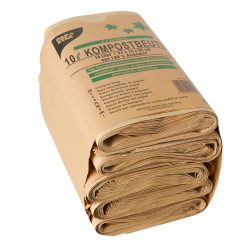 PAPSTAR Kompostbeutel 14185 Kraftpapier 15 Stück