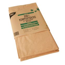 PAPSTAR Müllsäcke 240 L Braun Papier 2 Stück