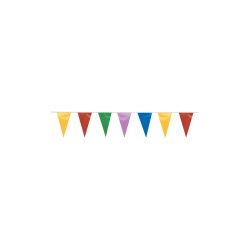 Papstar Wimpelkette Folie Bunt Wetterfest 4 m