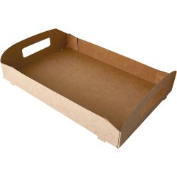 Papstar Tragetablett Pure Pappe 350 mm x 240 mm Braun 10 Stück