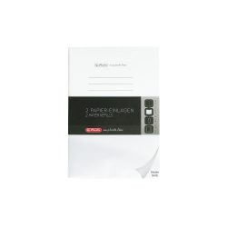 Herlitz Notizbuch A4 blanko Papier weiß gelocht