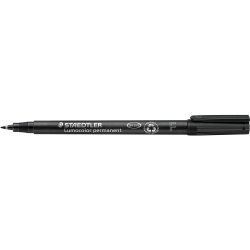 STAEDTLER Lumocolor Universal Lumocolor Rundspitze Marker Fein Rundspitze 0,6 mm Schwarz Nachfüllbar 10 Stück