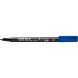 STAEDTLER Lumocolour 317 Permanentmarker Strichbreite M Rundspitze Blau 10 Stück