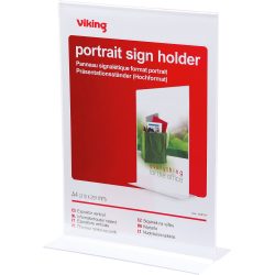 Office Depot Portrait Schildhalter T-Schild A4 Transparentes Kunststoff 211 x 93 x 297mm