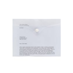 Office Depot Dokumentenmappe DIN A5 Druckknopf PP (Polypropylen) Quer 18 (B) x 22 (H) cm Transparent 5 Stück