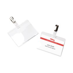 Office Depot Standard Namensschild mit Clip Querformat 90 x 60 mm 25 Stück