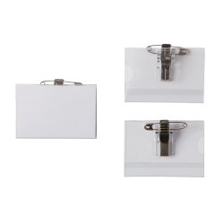 Office Depot Standard Namensschild mit Kombiklemme Querformat 62 x 43mm 50 Stück