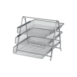 Office Depot Ablagefächer Metall Silber 29,5 x 35,5 x 26,5 cm