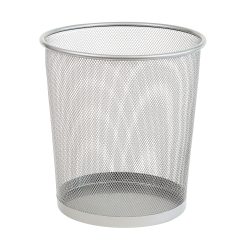 Office Depot Papierkorb Silber Metallnetz 26 x 27 x 28 cm