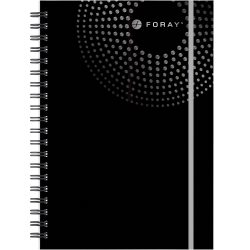 Foray Executive DIN A4 Drahtgebunden Schwarz Hardcover-Cover Notizbuch Liniert 100 Seiten