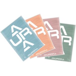 AURORA Splendid Notizbuch DIN A4 Liniert Geleimt Papier Farbig sortiert Perforiert 200 Seiten