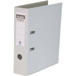 ELBA Rado Plast Ordner DIN A4 80 mm Grau 2 Ringe Rado Plast PVC (Polyvinylchlorid) Matt Hochformat
