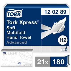 Tork Xpress Advanced Falthandtücher H2 M-falz Weiss 2-lagig 120289 21 Stück à 180 Blatt