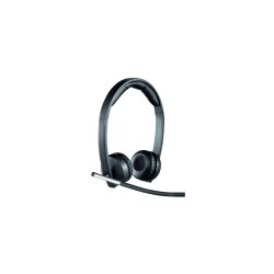 Logitech Kabelloses Headset H820E Dual Kopfbügel mit Mikrofon, USB Cable And Charger DECT Connectable Schwarz