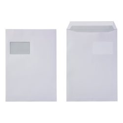 Viking Briefumschläge Mit Fenster C4 229 (B) x 324 (H) mm Abziehstreifen Weiß 120 g/m² 250 Stück