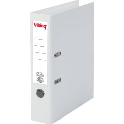 Viking Ordner A4 hoch 75 mm Weiss 2 Ringe PP (Polypropylen) Matt Hochformat