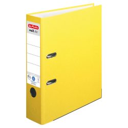 herlitz maX.file Ordner DIN A4 80 mm Gelb 2 Ringe Pappkarton Texturiert Hochformat