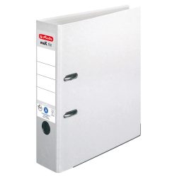 herlitz maX.file Ordner DIN A4 80 mm Weiß 2 Ringe Pappkarton Texturiert Hochformat