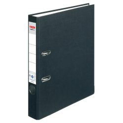 herlitz maX.file Ordner DIN A4 50 mm Schwarz 2 Ringe Pappkarton Texturiert Hochformat