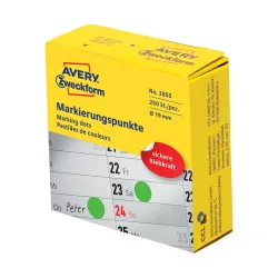 AVERY Zweckform Markierungspunkte Spezial 3855 Grün 250 Etiketten