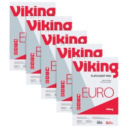 Office Depot wandmontierbares Blanko Flipchart-Papier Perforiert Euro 80gsm 5 Stück à 50 Blatt