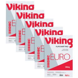 Office Depot Flipchart-Papier Euro 80 g/m² Kariert 5 Stück à 20 Blatt