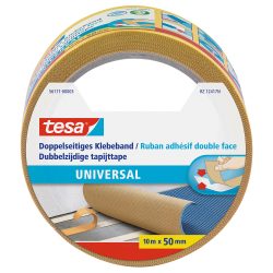 tesa Doppelseitiges Klebeband Universal Weiss 50 mm (B) x 10 m (L) Kunststoff 56171