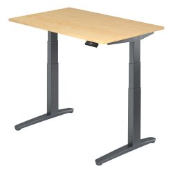 Hammerbacher Sitz-Stehschreibtisch XBHM Ahorn Graphit 1.200 x 800 x 720 mm