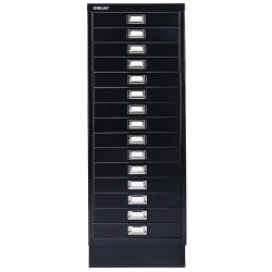 Bisley Schubladenschrank Multidrawer 15 Schubladen Schwarz 349 x 432 x 670 mm