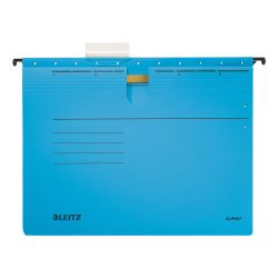 Leitz ALPHA Hängehefter 1984 A4 Kaufmännische Heftung V-Base 15 mm 275 g/m² Blau 100% Recycelter Pendarec-Karton 5 Stück