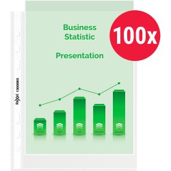 Rexel Prospekthüllen Top Quality DIN A5 Glasklar 6 Löcher 75 Mikron 100 Stück