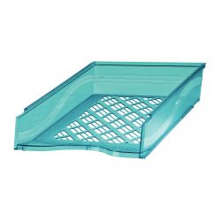 Bene Briefablage 60100 DIN A4 Polystyrol Transparent Blau 25,5 x 37 x 6,5 cm