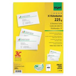 SIGEL Visitenkarten 85x55mm LP796 weiss, 225g 400 St&uuml;ck