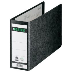 Leitz 180° Ordner A5 80 mm Schwarz 2 Ringe 1076 Hartpappe Wolkenmarmor Querformat